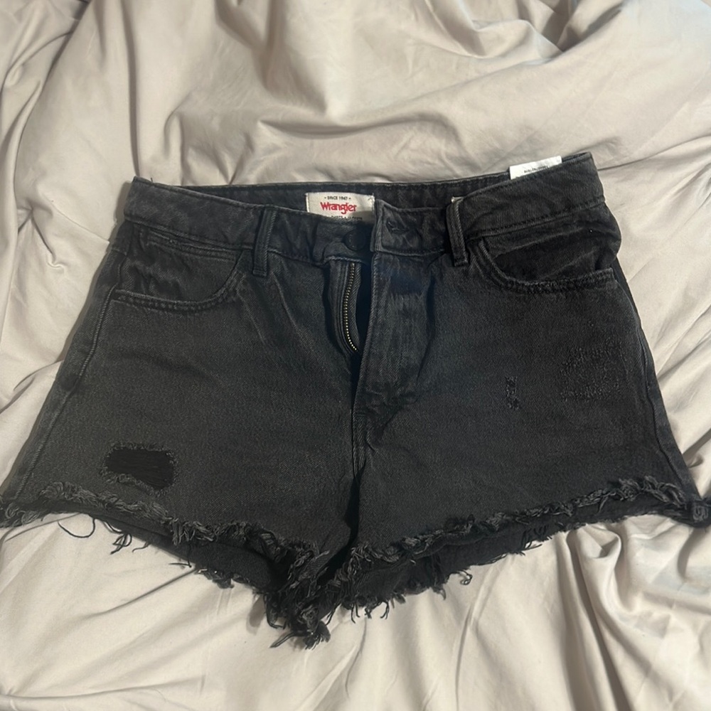 Wrangler Women's Black Denim Shorts